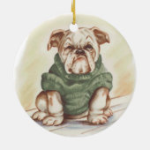 buldog keramisch ornament (Achterkant)