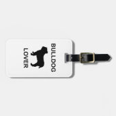buldog-liefhebber bagagelabel (Voorkant horizontaal)