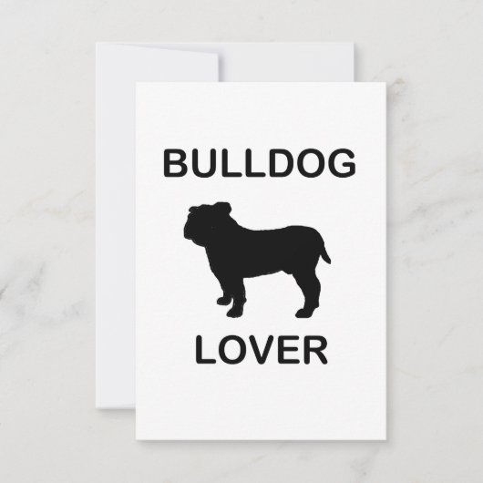 buldog-liefhebber bedankkaart (Voorkant)