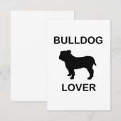 buldog-liefhebber bedankkaart (Voorkant / Achterkant)
