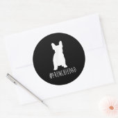 buldog-liefhebber | Frans Pap Frans Bulldog Pap Ronde Sticker (Envelop)