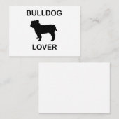 buldog-liefhebber notitiekaartje (Voorkant / Achterkant)