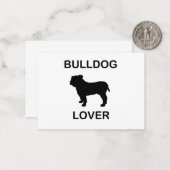 buldog-liefhebber notitiekaartje (Voorkant / Achterkant in situ)