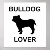 buldog-liefhebber poster (Voorkant)