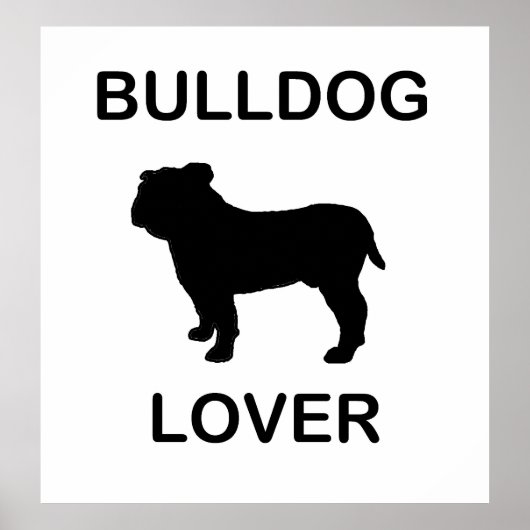 buldog-liefhebber poster (Voorkant)