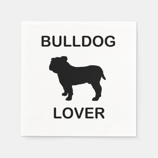 buldog-liefhebber servet (Voorkant)