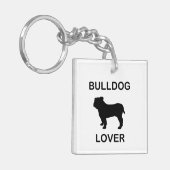 buldog-liefhebber sleutelhanger (Voorkant Links)