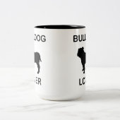 buldog-liefhebber tweekleurige koffiemok (Center)