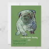 Buldog Puppy Verjaardag Uitnodiging Franse Bulldog (Achterkant)
