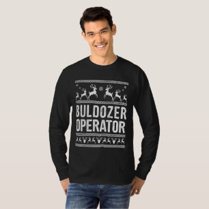 Bulfozer Operator Lelijke Kersttrui T-shirt