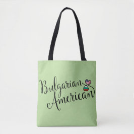 Bulgaars-Amerikaanse getwind harten-grocery-tas Tote Bag