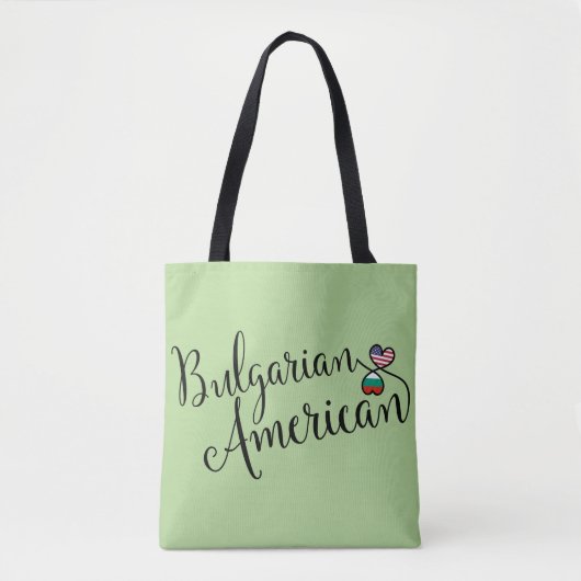 Bulgaars-Amerikaanse getwind harten-grocery-tas Tote Bag (Voorkant)
