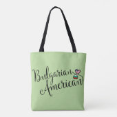 Bulgaars-Amerikaanse getwind harten-grocery-tas Tote Bag (Achterkant)