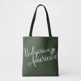 Bulgaars-Amerikaanse getwind harten-grocery-tas Tote Bag