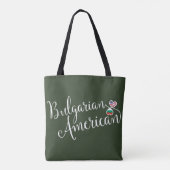 Bulgaars-Amerikaanse getwind harten-grocery-tas Tote Bag (Achterkant)