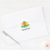 Bulgaars embleem ronde sticker (Envelop)