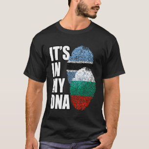 Bulgaars en Botswaans Mix DNA Vlag Erfgoed T-shirt