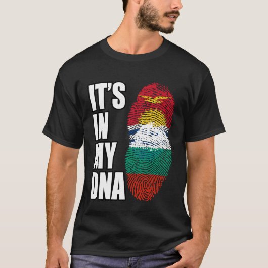 Bulgaars en Kiribati Mix DNA Erfgoed Vlag T-shirt (Voorkant)