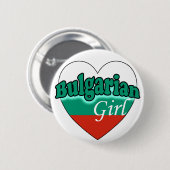 Bulgaars meisje ronde button 5,7 cm (Voorkant /achterkant)