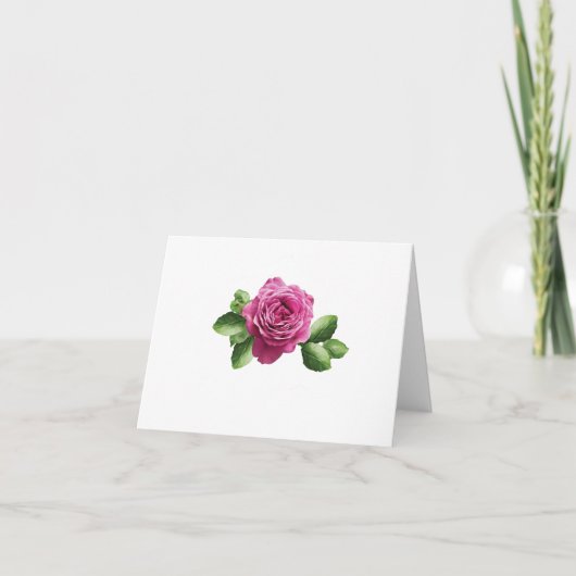 Bulgaars paars roos bedankkaart (Voorkant)