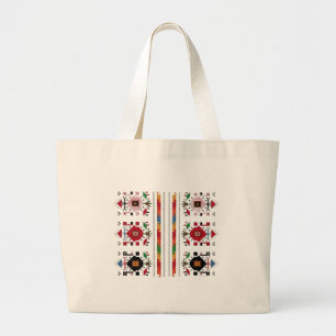 Bulgaars traditioneel folk motief grote tote bag