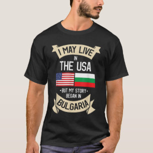 Bulgaarse Amerikaanse vlag Amerikaanse rots T-shirt