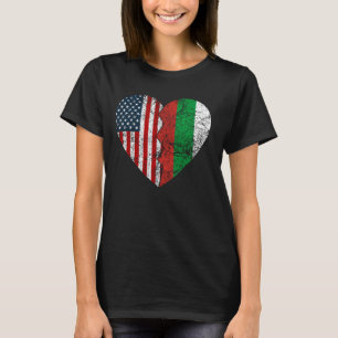 Bulgaarse Amerikaanse Vlag Hart Verenigde Staten B T-shirt