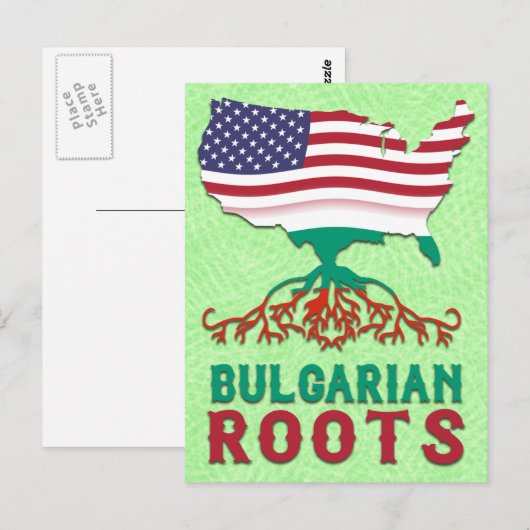 Bulgaarse Amerikaanse wortels Briefkaart (Voorkant / Achterkant)