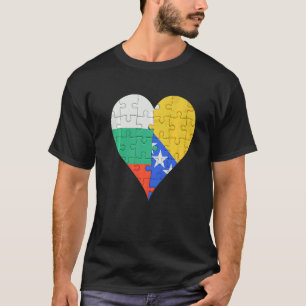 Bulgaarse Bosnische vlag Heart T-shirt