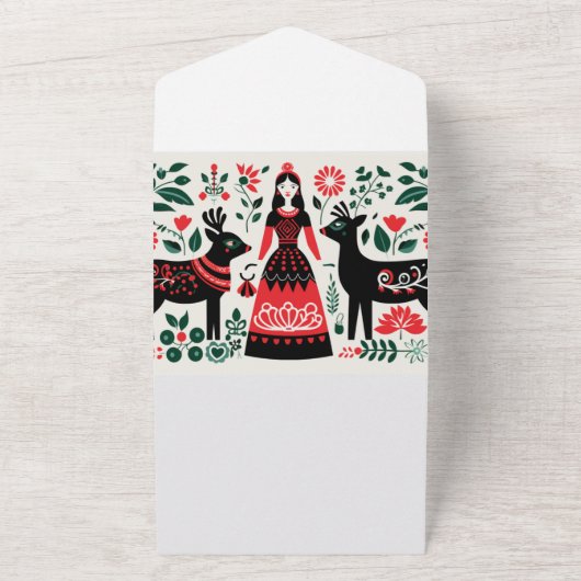 Bulgaarse bruiloft uitnodiging RSVP (Buitenkant)