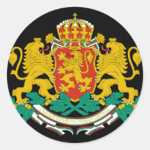 bulgaarse embleem ronde sticker (Voorkant)