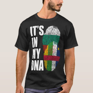 Bulgaarse en Centraal-Afrikaanse mix DNA-vlag erfg T-shirt