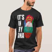 Bulgaarse en Eritrese Mix DNA-vlagwerelderfgoed T-shirt (Voorkant)