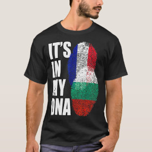 Bulgaarse en Franse Mi-DNA-vlag T-shirt