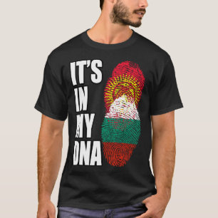 Bulgaarse en Kirgizische mix DNA erfgoed vlag T-shirt