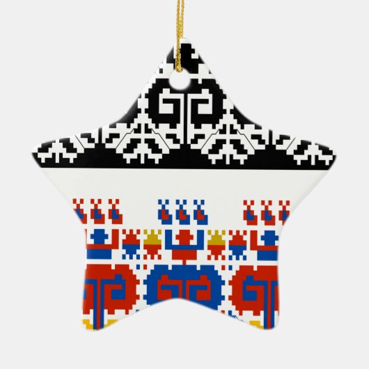 Bulgaarse folkpatronen keramisch ornament (Voorkant)