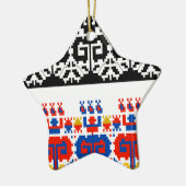 Bulgaarse folkpatronen keramisch ornament (Links)