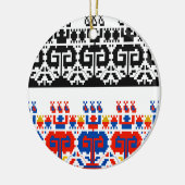 Bulgaarse folkpatronen keramisch ornament (Links)