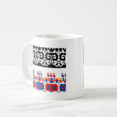 Bulgaarse folkpatronen koffiemok (Voorkant links)