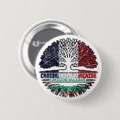 Bulgaarse Franse boomrootenvlag Ronde Button 5,7 Cm (Voorkant /achterkant)