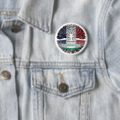 Bulgaarse Franse boomrootenvlag Ronde Button 5,7 Cm (In situ)