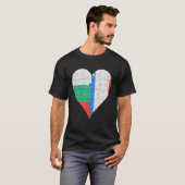 Bulgaarse Franse vlag hart T-shirt (Voorkant volledig)
