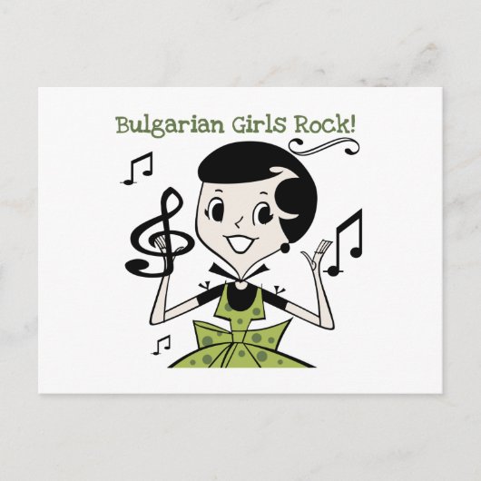 Bulgaarse Girls Rock Briefkaart (Voorkant)
