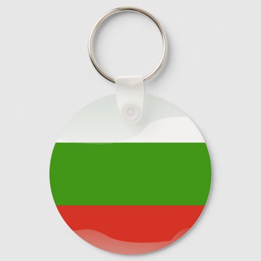 Bulgaarse glanzende vlag sleutelhanger (Voorkant)