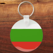Bulgaarse glanzende vlag sleutelhanger (Voorkant)