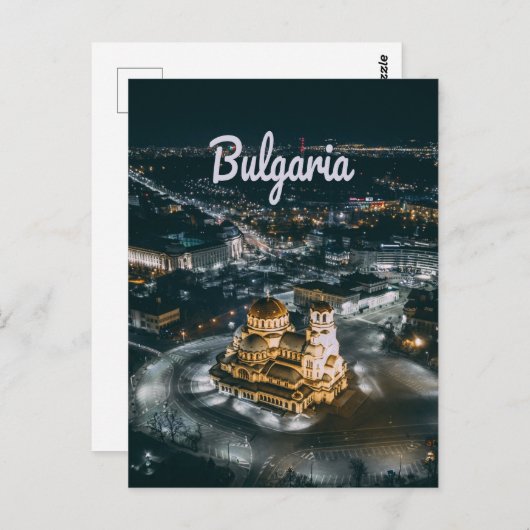 Bulgaarse hoofdstad Sofia Alexander Nevsky Cathedr Briefkaart (Voorkant / Achterkant)