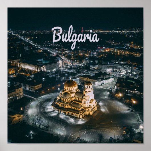 Bulgaarse hoofdstad Sofia Alexander Nevsky Cathedr Poster (Voorkant)