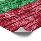 Bulgaarse houten vlag poster (Hoek)