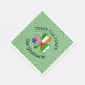 Bulgaarse Ierse Amerikaanse Shamrock verjaardagsfe Servet (Hoek)