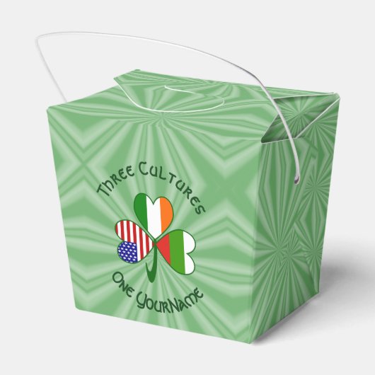 Bulgaarse Ierse Amerikaanse Shamrock Vlag Personal Bedankdoosjes (Achterkant)